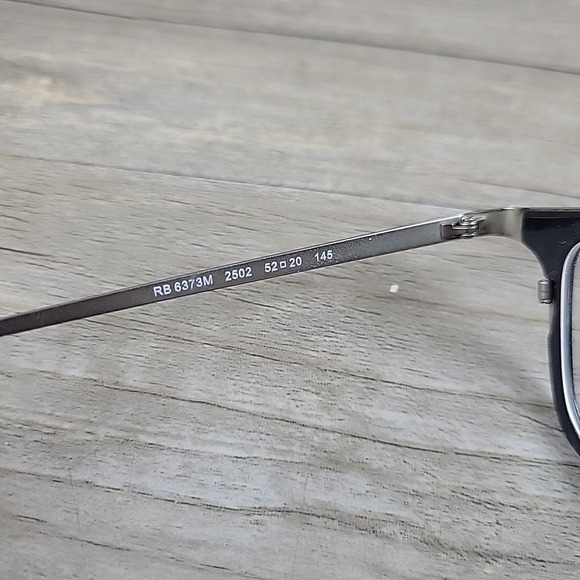 Ray-Ban Eyeglasses Mens RB 6373M 2502 52-20-145 Black Silver FRAMES‎ ONLY - Picture 5 of 11